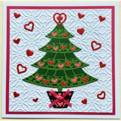 Happy Christmas Tree Love Heart Metal Cutting Dies DIY Crafts Scrapbooking Card Album Photo Making Embossing Supplies 2020