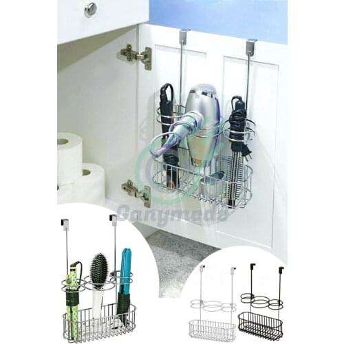 3 Compartments Metal Hairdryer Organizer. Make Your Hair Dryer Straightening Combs More Tidy Now