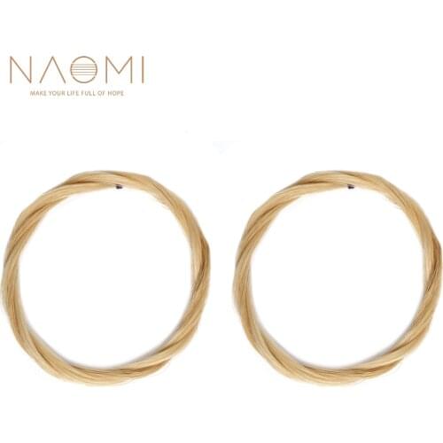 NAOMI 2 Hank Prepared Unbleached White Horsehair Mongolia Horse Hair For 4/4-1/8 Violin Bow Horsehair Replacement