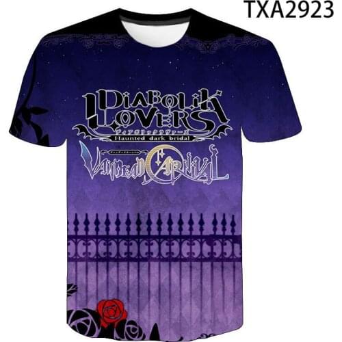 2020 New Diabolik Lovers 3D T shirt Men Women Children Fashion Streetwear Boy Girl Kids Printed T-shirt Cool Tops Tee