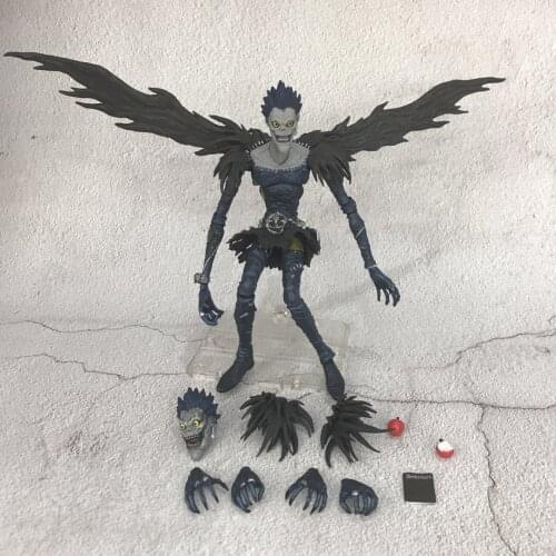 2021 New 20CM Death Note Ryuk Statue Figure Toy Black Small Notebook Movable Collection Model