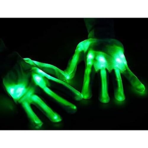 LED Light Up Gloves, Lychee 6 Adjust Modes Lights Toys Rave Gloves Party/Halloween/Christmas/Birthday Gift