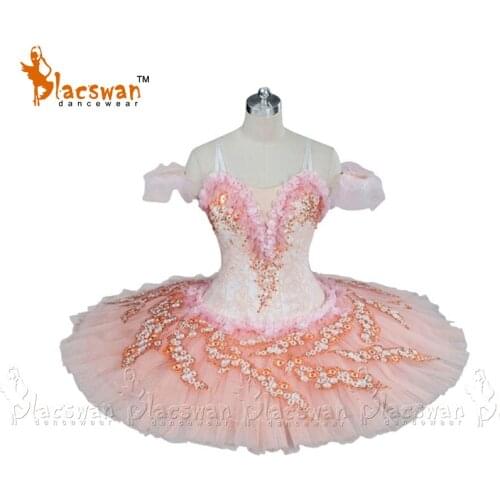 Adult women peach pink professional tutu platter stage performance competition classical ballet costumes Nutcracker tutus girl