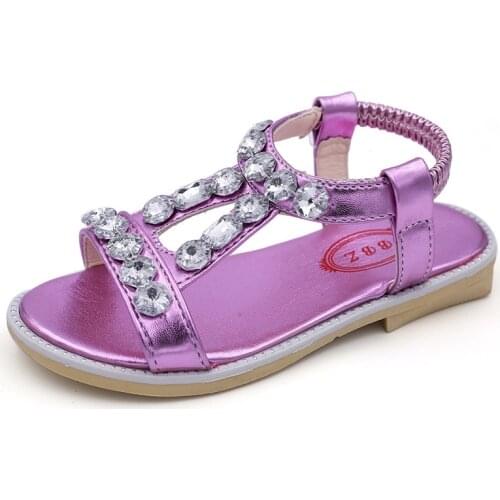 2019New Summer Baby Girl Sandal Children Beach Sandal Rhinestone princess sandal Fashion Rhinestone Kids Girls Shoes