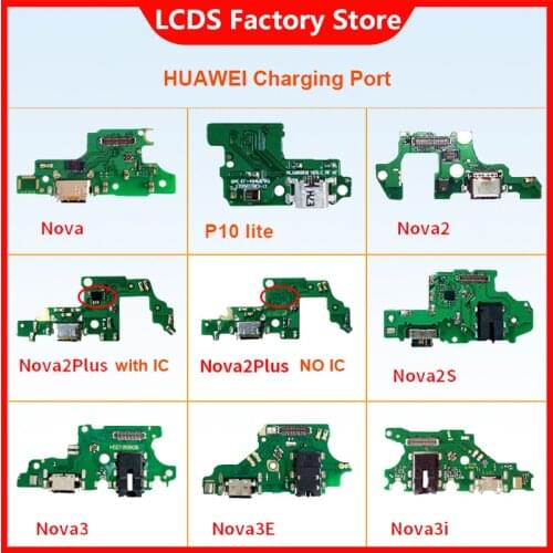 Charging Port Connector Board Parts Flex Cable With Microphone Mic For HuaWei Nova lite P10 lite Nova 2 plus nova3I Nova 2S 3 3E
