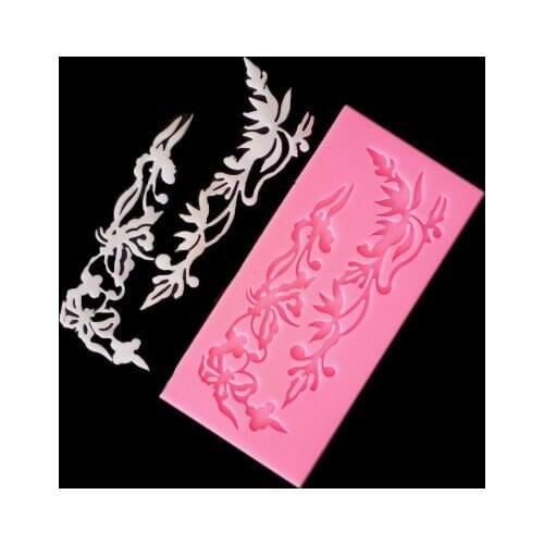 Nice Lace Silicone Impressing Mold Mat Fondant Cake Sugar Mould Cooking Tools Flower Decorating Tools DIY Moulds Molds K170