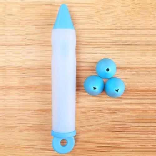 Silicone Food Writing Pen Dessert Tool Cream Cake Decorating Icing Piping Cream Syringe Tips Muffin Cake Pastry Pen