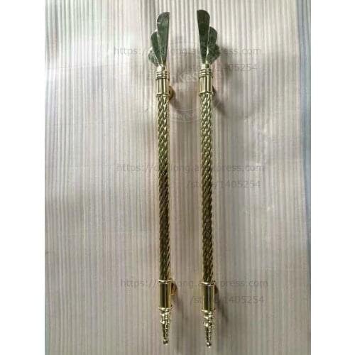 Stainless Steel Glass Door Handles polished gold wooden door handle European modle