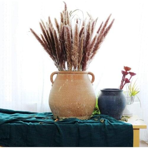 15Pcs Color Dried Small Pampas Grass Flowers Artificiales Para Decoracion Real Plants Home Decor White Brown Wedding Decoration