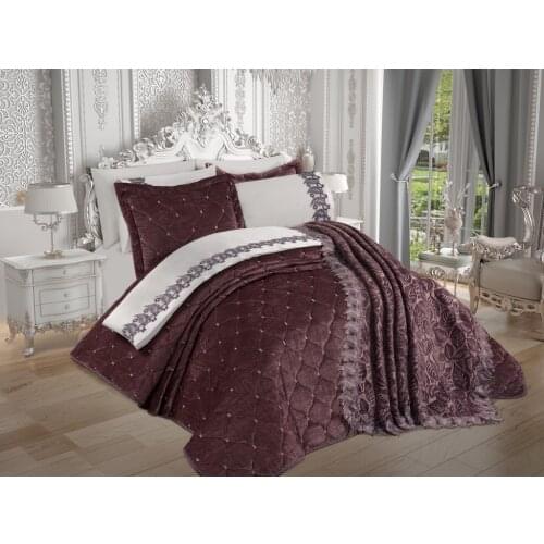 Dot French Laced Bridal Set Purple