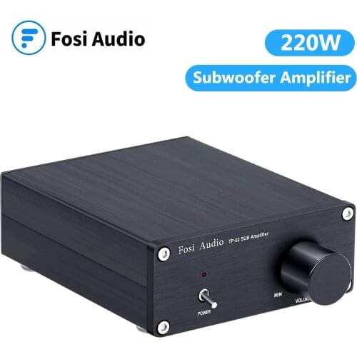 Fosi Audio TP-02 Subwoofer Amplifier HIFI Amplifier Chip TDA7498E Mini Sub Bass Amp Digital Class D Integrated Amplifier 220W
