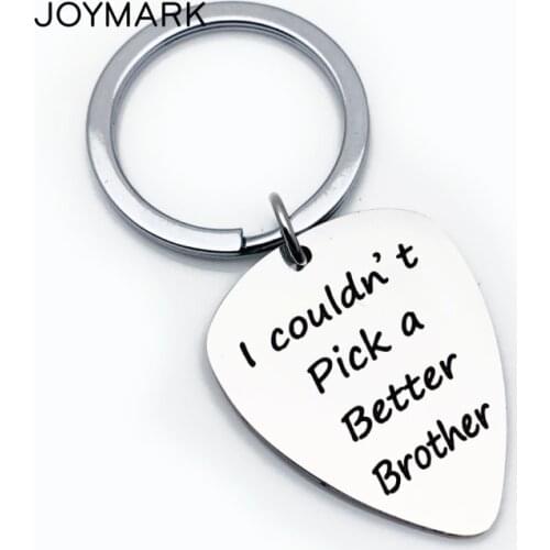I Couldn't Pick A Better Brother Stainless Steel Keychains DIY Key Rings For Men Women Fashion Jewelry GKC025