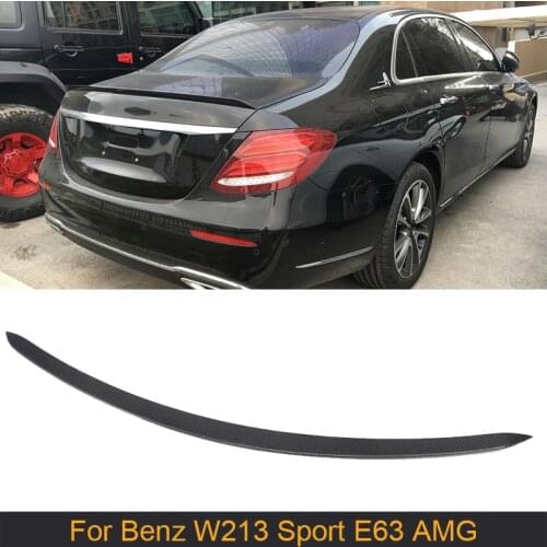 Carbon Fiber Rear Spoiler Wing for Mercedes Benz W213 E200 E300 E400 E550 E63 AMG Sedan 4D 2016 2017 Rear Boot Lip Wing Spoiler