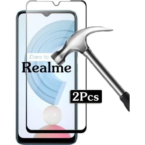 Full Cover Protective Glass For Oppo Realme C11 C12 C15 C20 C21 C25 Screen Protectors Film On Realme 5i 6i 7i 5 6 7 8 Pro Realmi