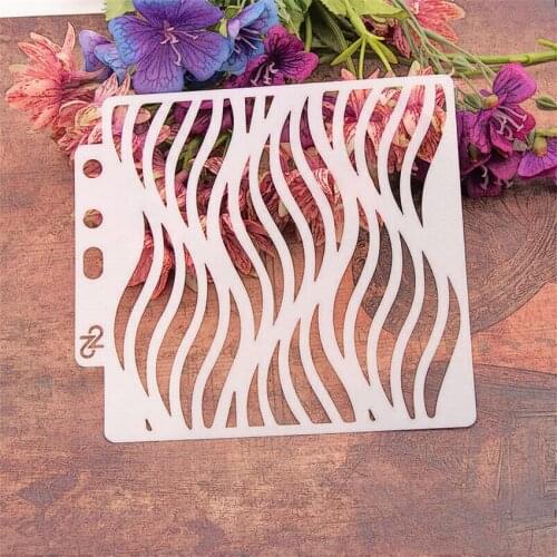 14.1*13 curve scrapbook stencils spray plastic mold shield DIY cake hollow Embellishment printing lace ruler Easter