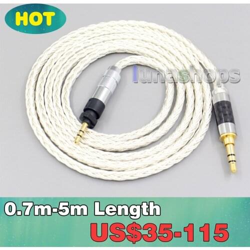 16 Core OCC Silver Plated Headphone Earphone Cable For Shure SRH840 SRH940 SRH440 SRH750DJ Philips SHP9000 SHP8900 LN007240