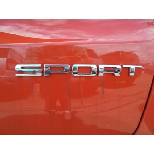 2pcs Metal Chrome Sport Emblem Car Auto Trunk Rear Tailgate Badge Decal Sticker