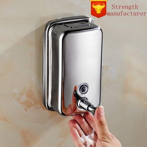 304 Stainless Steel Soap Dispenser Wall-Mounted Toilet Kitchen Soap Box Hotel Restaurant Hand Sanitizer Bottle