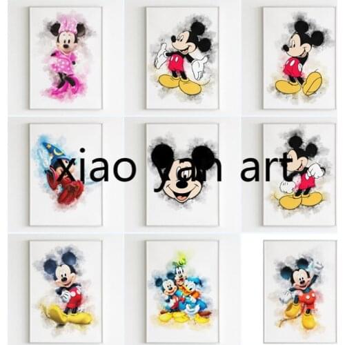 5D Diamond Painting Disney Cartoon Mickey Mouse Minnie Donald Duck Diamond Inlaid DIY Full Diamond Embroidery Home Decor