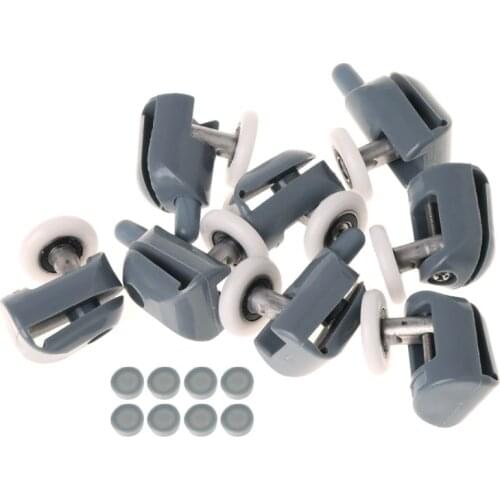 8 Pcs Single Shower Door Rollers Runners Wheels Pulleys Guides 25mm Diameter 16FA