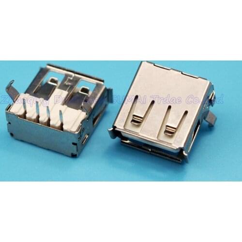 Free shipping comment 2.0 USB A type USB female Jack Socket 2.0 USB 90 Degree Connector 100pcs/lot