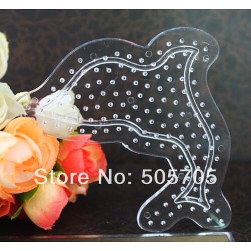 Free shipping SP08 dolphin pegboards patterns for 5mm hama beads perler beads DIY educational toy