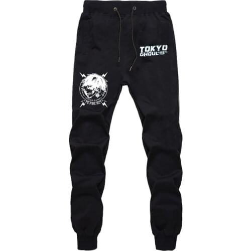 Anime Tokyo Ghoul Kaneki Ken Pants Men Casual Trousers Joggers Bodybuilding Fitness Pants Autumn Winter Sweatpants Plus Size