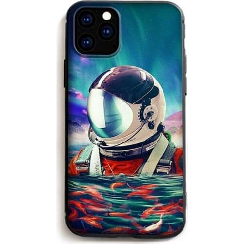 Space astronaut Phone Case for iPhone 11 12 Pro mini pro XS MAX 8 7 6 6S Plus X 5S SE 2020 XR
