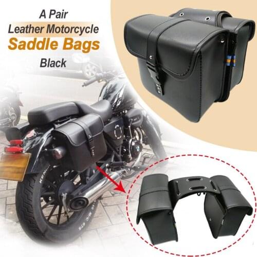 For Harley/Honda Universal Storage Bag Motorcycle Side Saddle Bags Luggage Bag Fork Tool Pouch