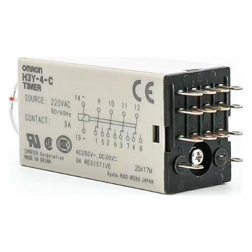 H3Y-4-C AC220V 60S H3Y 3829H 4NO+4NC | 2s-60s | 220VAC H3Y-C Solid state timer
