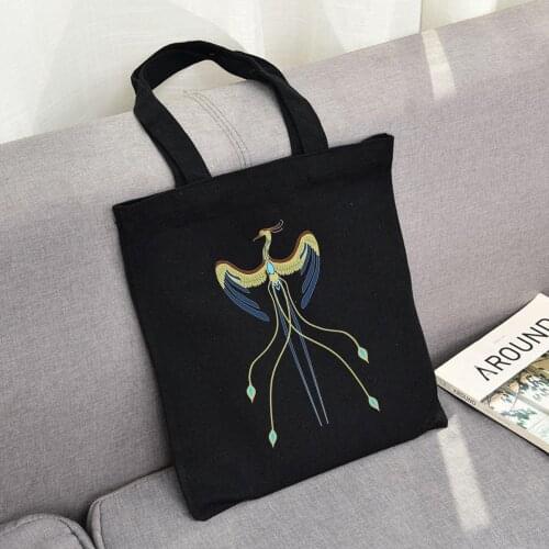 Harajuku Art Canvas Tote Bags Women Vintage Graphic Shoulder Bag Cotton Cloth Foldable Female Casual Bag Handbag Shopping Bag