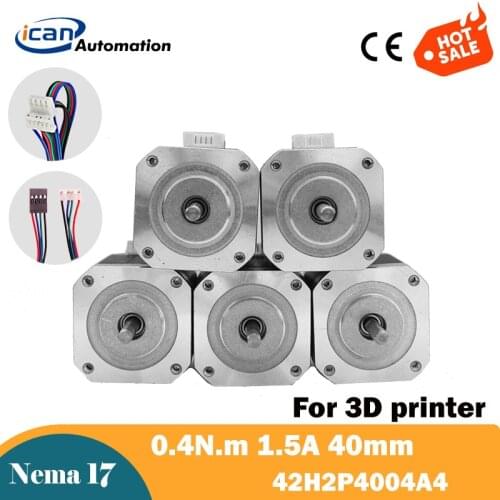 ICAN Steppers Motors Electric Nema 17 Pancake CNC Printer Cable Phasing Kit Micro Motor Engine