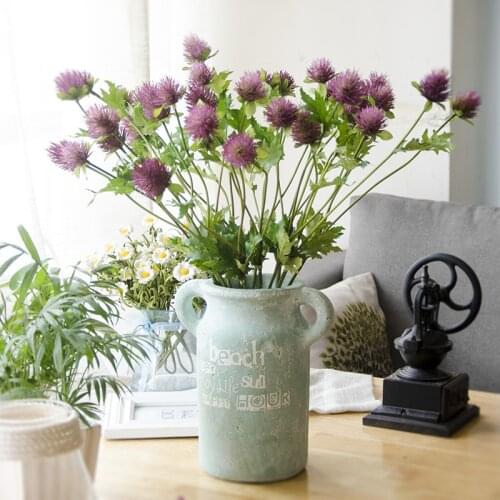 60CM 3 Forks Celery Simulation Fake flowers Artificial flowers dandelion Thistle Flower Wedding Valentines Day Home Decoration