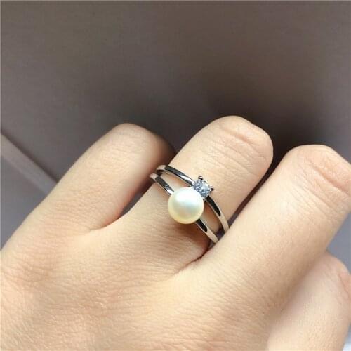 Ring Base Mountings Findings Settings Adjustable Ring Jewelry Parts Fittings Accessories for Pearl Beads Stones