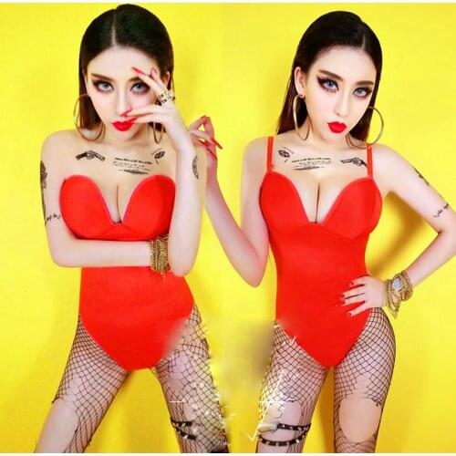 Jazz Dance Costumes Candy Colors Nightclub Performance Bodysuit Stage Clothes For Female Singers Dj Ds Dancing Outfit DNV10002