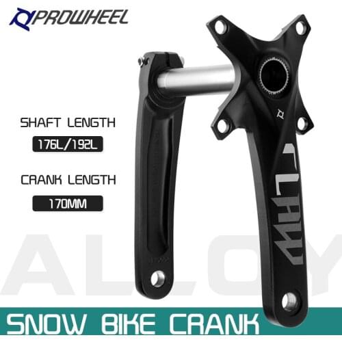 PROWHEEL Snow Bike Crankset 104BCD 170mm BB100/120mm Fat Bike Crank Arm Bottom Bracket BB Aluminum Alloy Bicycle Parts