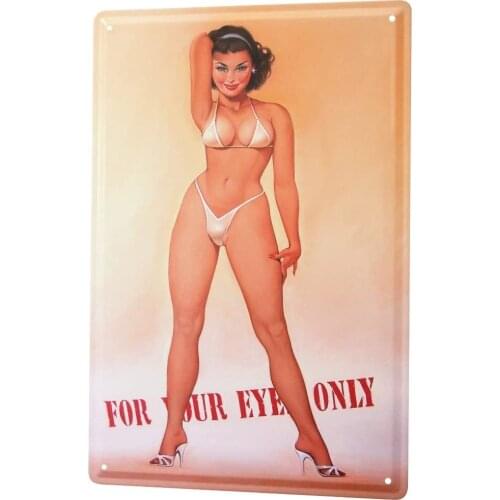 LEotiE SINCE 2004 for Your Eyes Only Tin Sign Metal Plate Decorative Sign Home Decor Plaques 20x30