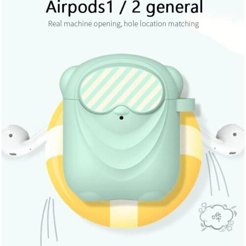 Cartoon For Airpods 1/2 Headphone Case Silicone For Airpods Case Cute Bluetooth-compatible Earphone Headphone Case Protective