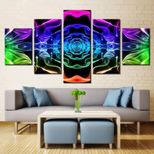 Abstract colorful flower 5 Piece Diamond Painting Full Square Round Drill Diamond Embroidery Mosaic craft supplies decor AA2180