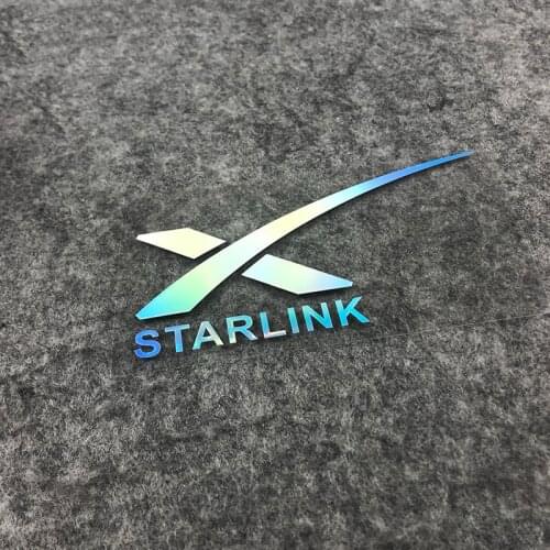 2pcs For STARLINK stickers For Tesla ModelS ModelX Model 3 Roadster SpaceX Badge Auto Body Decal Cover Car Styling