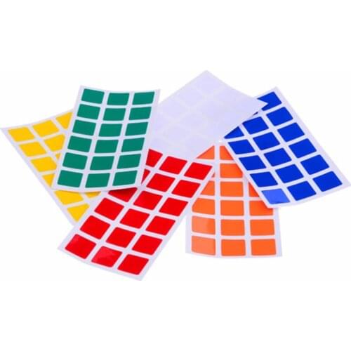 6PCS 3x3x3cm Good Quality Magic Cube PVC Stickers for Dayan Magic Cube Puzzle Toys