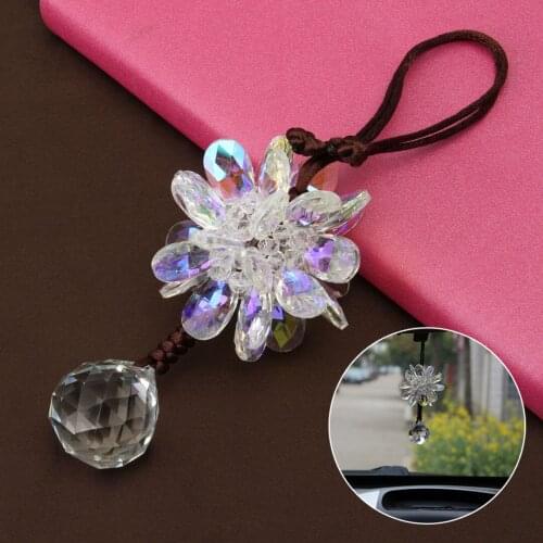 Newest 30mm Hanging Suncatcher Crystal Ball Prism Rainbow Feng Shui Pendants Car Mirror