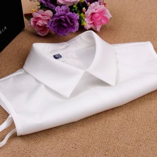 Formal Dress White Fake Collar for Women Girls Shirt Detachable Collars Solid Color Mens False Blouse Collar Neckwear