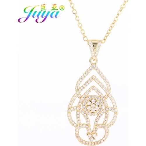 Cz Jewelry Necklace Micro Pave Zircon Floating Flower Pendant Necklace For Women Wedding Party Gift Jewelry Necklace