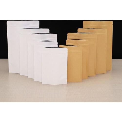 Ziplock Bags 50pcs Stand Up Pouch Ziplock Bags, Reusable Sealing Bags, All-purpose Food Storage Durable Lock With Tear Notch