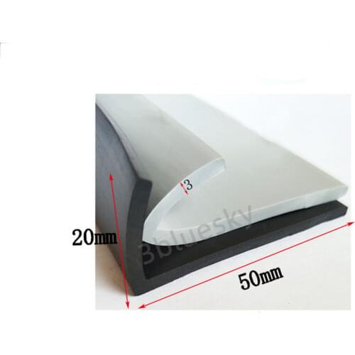 Custom Rubber Angle Corner Protecor Edge Encloser Shield Collision Avoidance Gasket L Strip 50x20mm Black