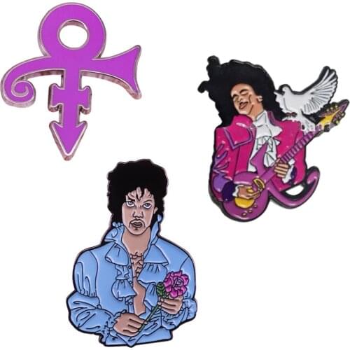 Popular Singer Prince Brooch Great Music Art Gift for Fans