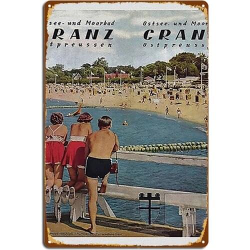 Ostsee Und Moorbad Cranz, Ostpreussen Metal Signs Club Party Home personalized Poster Tin sign Posters