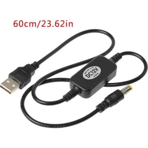 USB 5V To DC 12V 5.5x2.1mm Step Up Cable Power Boost Line For Router LED Strip
