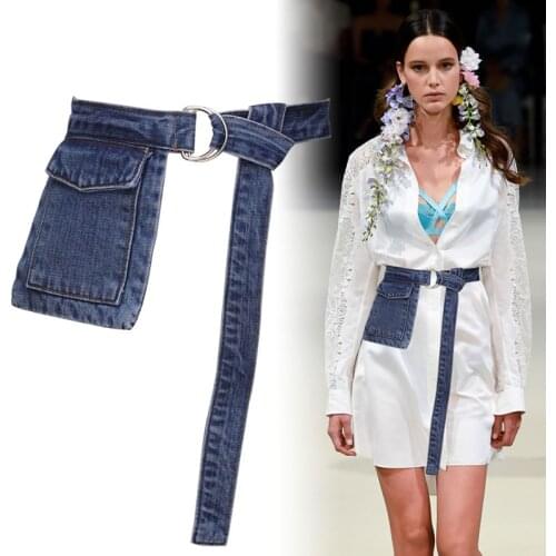 Waist Pack Fanny Pack For Women Waist Bags Casual Denim Pocket Luxury Belt Bag For Travel Money Phone Purse Hip Pack Female Belt